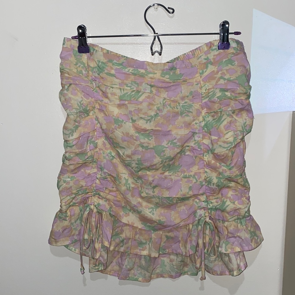 Wild Fable floral ruched skirt